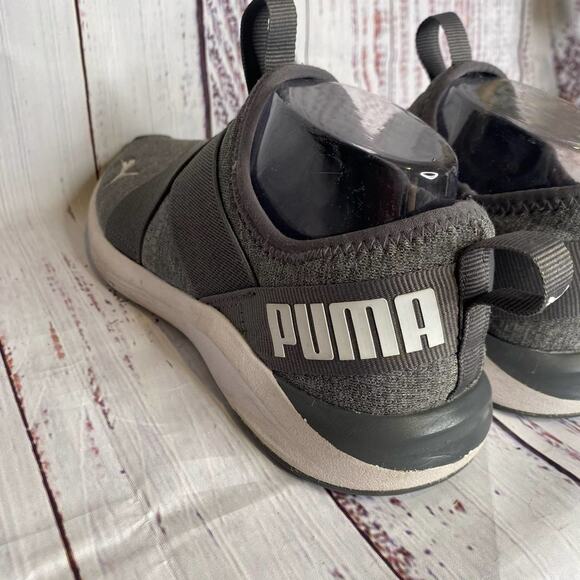 Puma Grey Slip on Sneakers Sz 7 - Picture 4 of 11